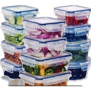 New 24 piece BPA-Free Food Storage Container Set – Leak-Proof & Stackable